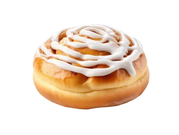 a close up of a dough with icing on it