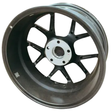 a black wheel on a white background