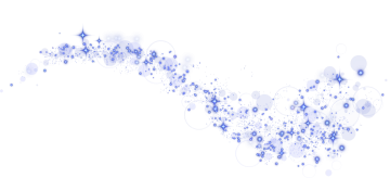 a white background with blue circles and stars