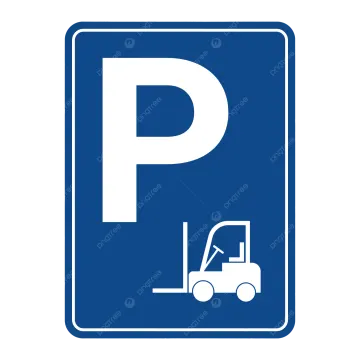 a blue parking sign with the letter p