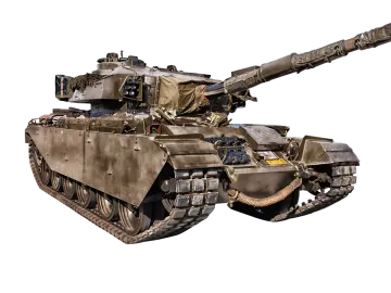 a tank with a gun on top of it