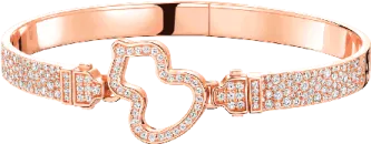 a rose gold bracelet with diamonds