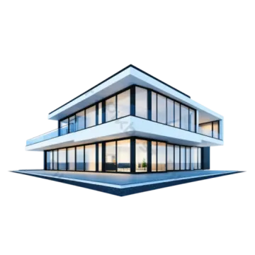 a 3d rendering of a modern house