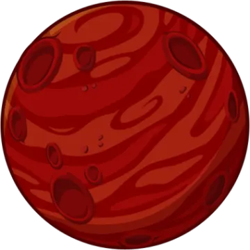 an image of a red planet