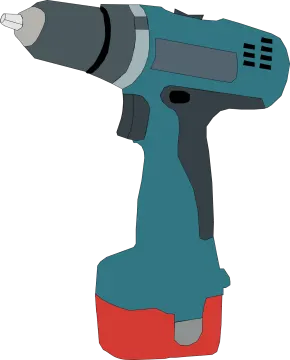 a driller on a white background