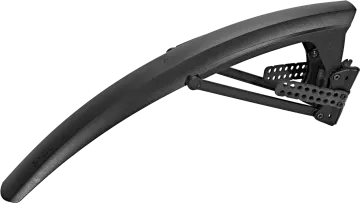 a close up view of the side of a bike rack