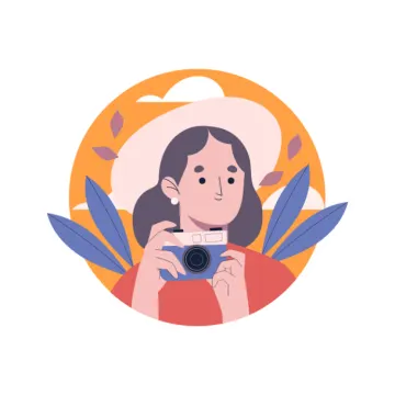 a woman taking a picture with her camera