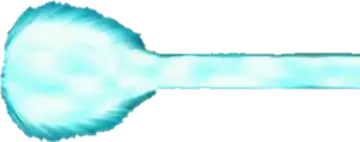 a blue key with a white background
