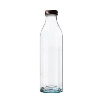 a glass bottle filled with water