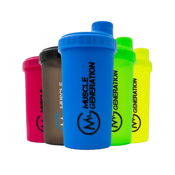 a set of three shake bottles with different colors