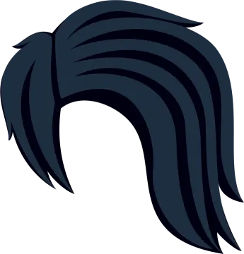 a black and white silhouette of a woman's hair