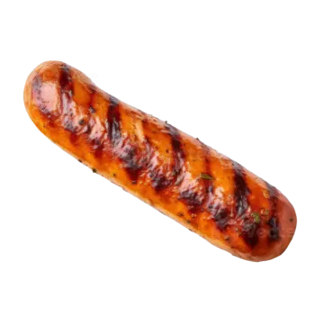 a sausage on a white background