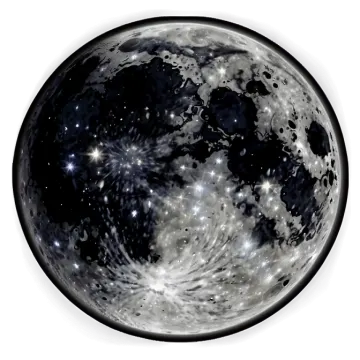 a full moon with stars in the sky
