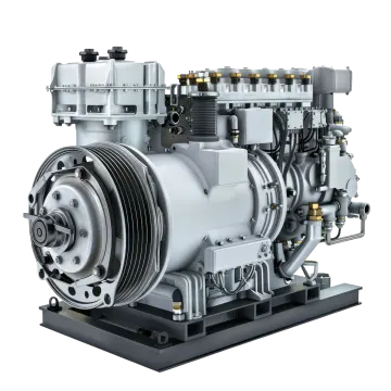 a diesel engine on a white background