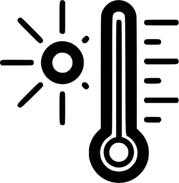 a thermometer on a white background