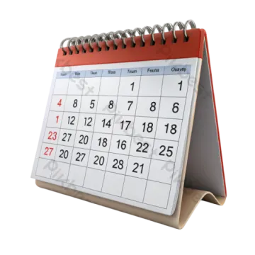 a calendar with the date circled on it
