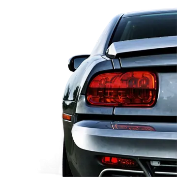 an image of a car with the tail light on