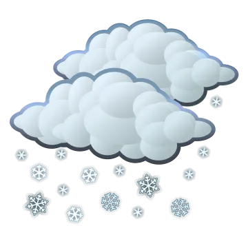 a cloud with snow falling from it