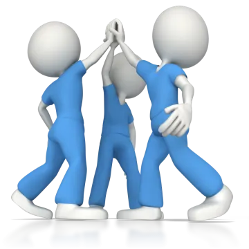 a group of 3d people dancing together