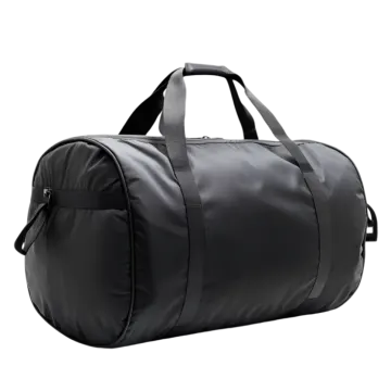 an image of a black duff bag