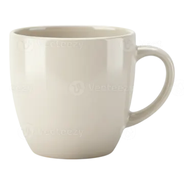 a white coffee mug with a handle