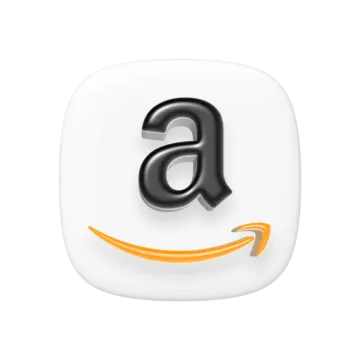 an amazon logo on a white background