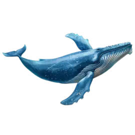 a blue whale swimming in the ocean