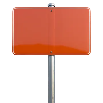 a red street sign on a metal pole
