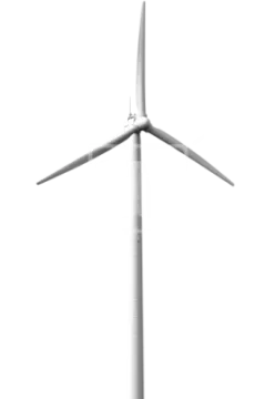 a wind turbine on a white background