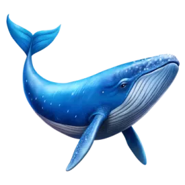 a blue whale swimming in the ocean