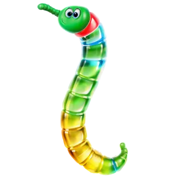 an image of a colorful worm