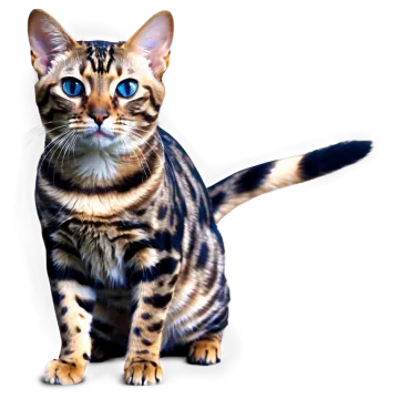 a cat with blue eyes sitting on the floor