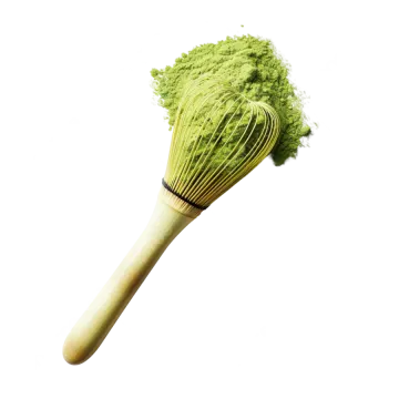 a whised matcha on a white background