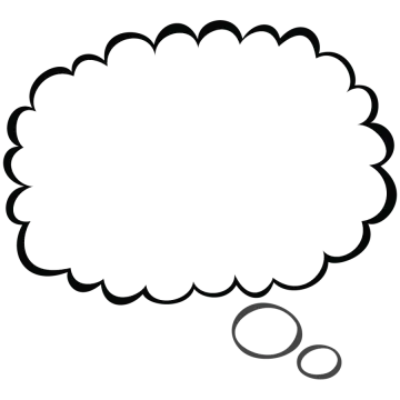 an empty thought bubble