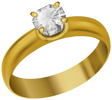 a gold engagement ring with a diamond