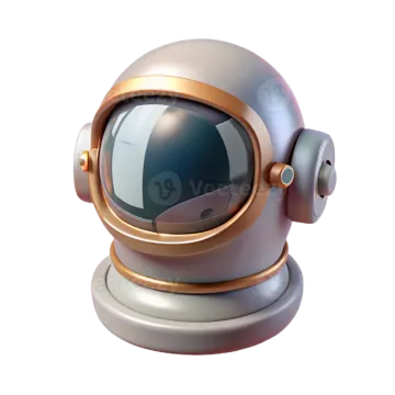 an astronaut's helmet with planets around it