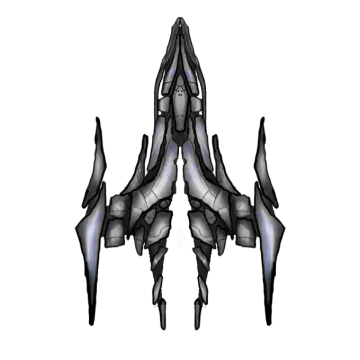 a black and white drawing of a spaceship
