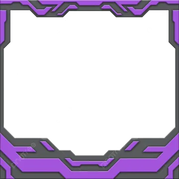 a purple and black frame with a white background