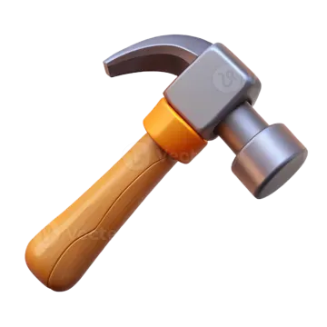 a hammer on a white background