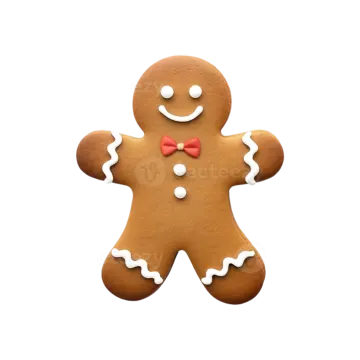 a ginger with a red bow on it