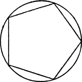 a drawing of a pentagon in black and white