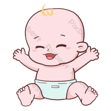 a baby in diapers