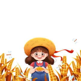 a girl standing in the middle of a corn field