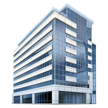 the building is made of glass