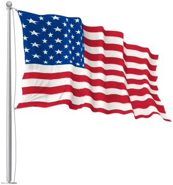 an american flag waving in the wind