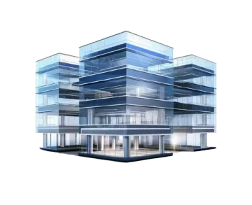 a 3d rendering of an office building