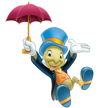 a cartoon character holding an umbrella and running