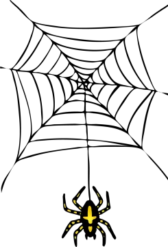 spider and web clipart