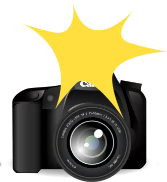 a camera with the sun on top of it