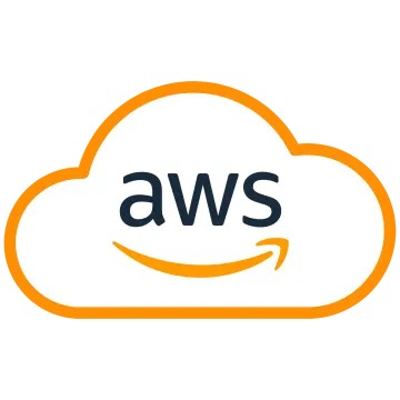 the aws logo on a white background